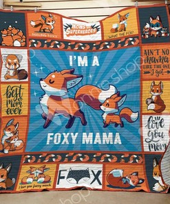 Customizable Fox Oh My Foxes Quilt Bedding Set for Home Decor and Gifts for Family