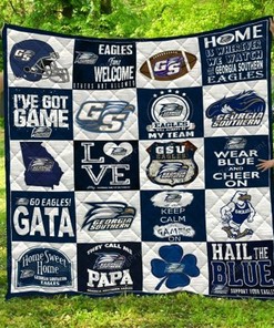 Customizable Georgia Southern Eagles Quilt Blanket Bedding Set for Family Gifts