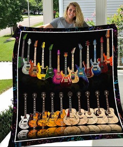 Customizable Guitar Bedding Set with Personalized Name for Home Decoration
