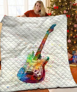 Customizable Guitar Bedding Set with Personalized Name for Home and Picnic