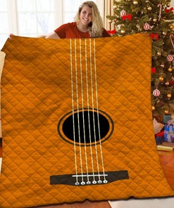 Customizable Guitar Quilt Bedding Set with Pillowcases for Home and Outdoor Activities