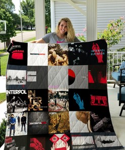 Customizable Interpol Quilt Bedding Set Blanket Great for Bedroom Decor and Family Gifts