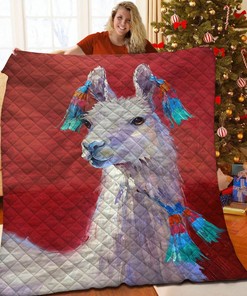 Customizable Llama Quilt Bedding Set for Bedroom Decor and Family Gifts, Great for Home Decoration and Picnic