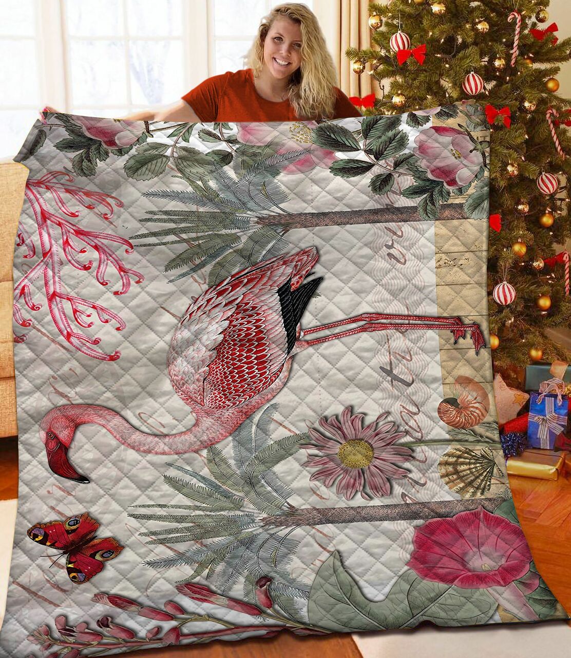 Customizable Mingo Quilt Bedding Set for Bedroom Decor and Family Gifts, Great for Home Decoration and Picnic