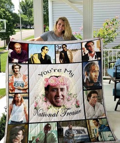 Customizable Nicholas Cage Personal Pics Quilt Blanket Bedding Set, Great Gifts for Fans and Family