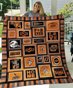 Customizable Oklahoma State Cowboys Quilt Bedding Set, Suitable for Home Decoration and Family Gifts