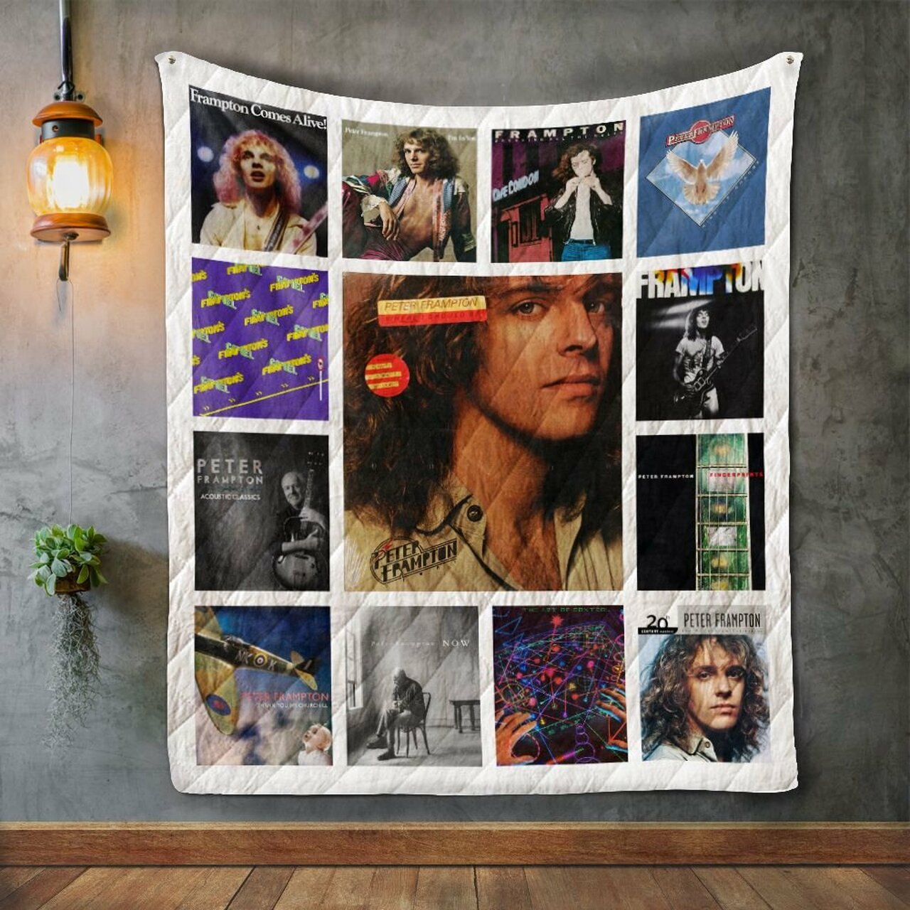 Customizable Peter Frampton Album Covers Quilt Blanket Bedding Set, Great Gifts for Fans and Family