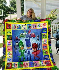 Customizable Pj Masks Quilt Bedding Set Blanket Great for Bedroom Decor and Family Gifts