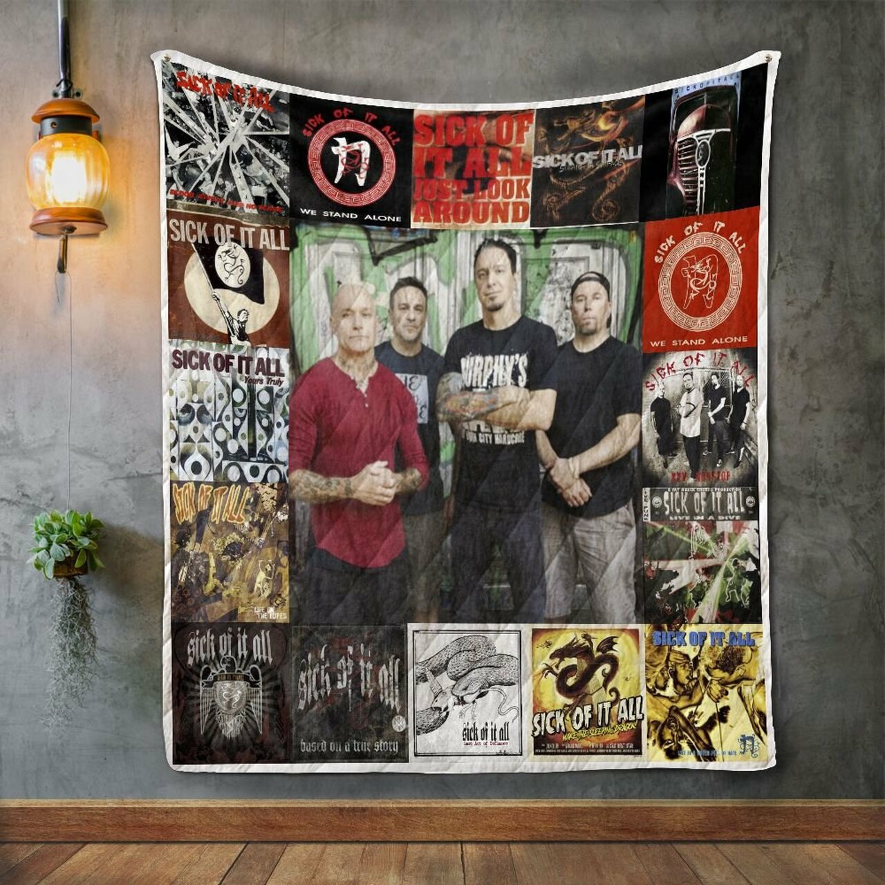 Customizable Sick Of It All Album Covers Quilt Blanket Bedding Set, Great Gifts for Fans and Family