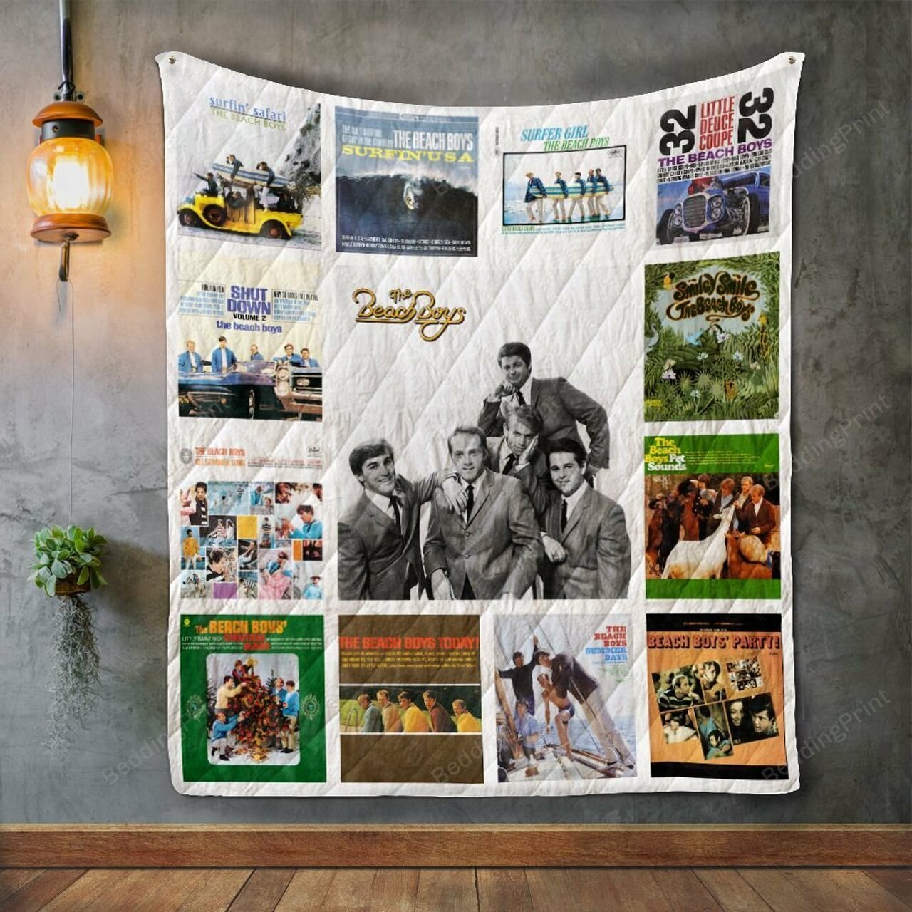 Customizable The Beach Boys Album Covers Quilt Blanket Bedding Set, Great Gifts for Fans and Family