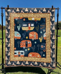 Customize Your Camping Quilt Bedding Set with Your Name or a Favorite Quote