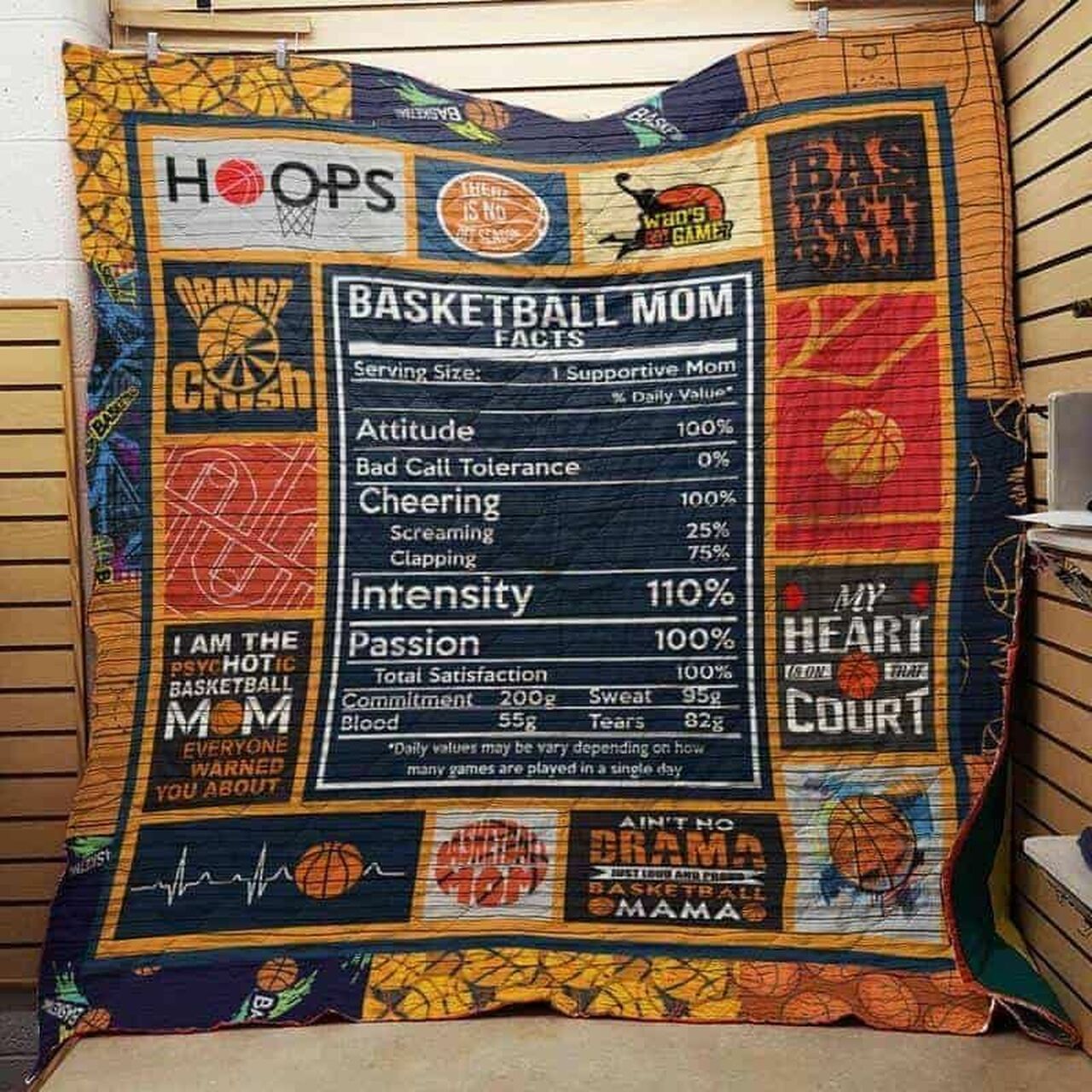 Customized Basketball Quilt Blanket Bed Set for Home and Picnic