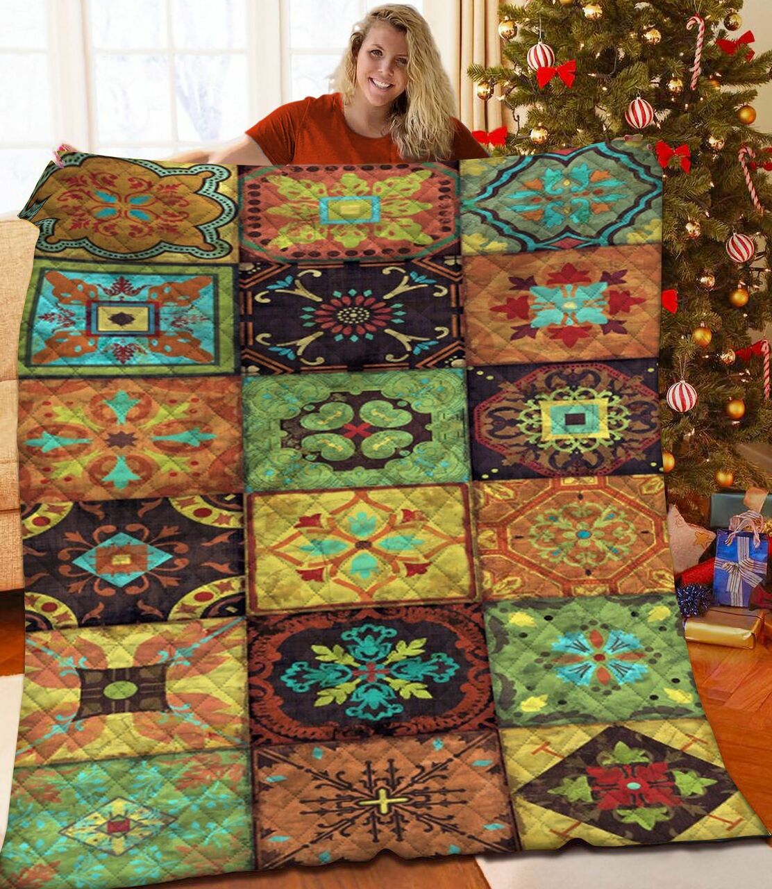 Customized Bohemian Quilt Bedding Set - Ideal for Home Decoration and Picnics