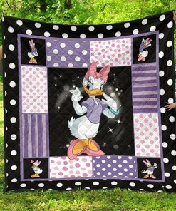 Customized Daisy Duck Cartoon Quilt Bedding Set for Home Decoration and Family Gifts