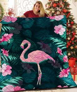 Customized Flamingo Quilt Bedding Set for Bedroom Decor and Gifts for Family, Perfect for Home Decoration and Picnic