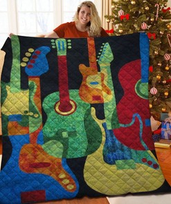 Customized Guitar Quilt Bedding Set for a Memorable and Personalized Gift