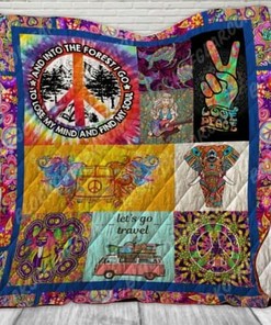 Customized Hippie Quilt Blanket Bedding Set for Home Decoration and Family Gifts