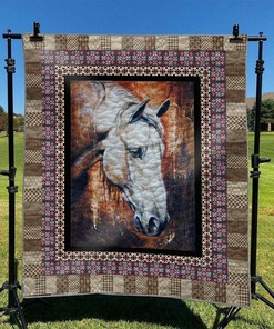Customized Horse Quilt Bedding Set Blanket for Home Decoration and Family Gifts