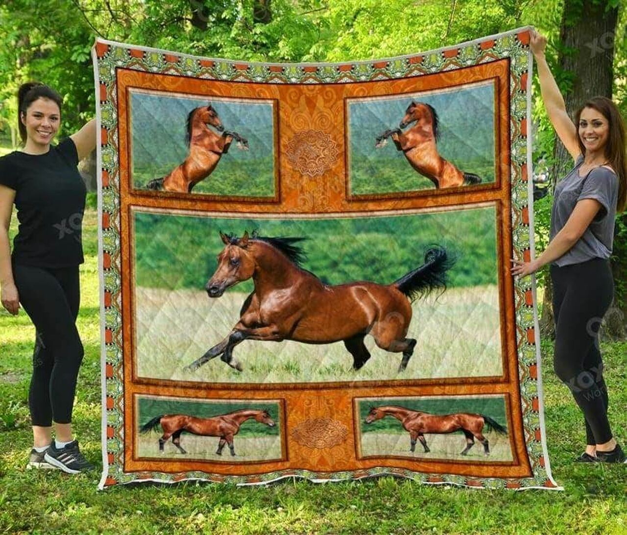 Customized Horse Quilt Bedding Set, a Great Addition to Your Bedroom Decor and Picnics