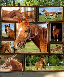 Customized Horse Quilt Bedding Set for Home Decor, Perfect for Horse Lovers