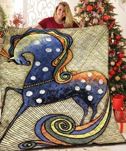 Customized Horse Quilt Bedding Set for Picnic and Home Decoration, Ideal Gifts for Family