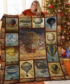 Customized Hot Air Balloon Quilt Bedding Set Blanket for Bedroom Decoration