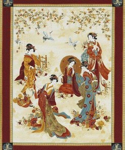 Customized Japanese Woman Quilt Bedding Set for Bedroom Decor and Gifts for Family