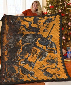 Customized Jose Posada Calavera Quilt Bedding Set for Home Decoration and Family Gifts