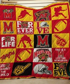 Customized Maryland Terrapins Quilt Blanket Bedding Set - Suitable for Home Decoration and Gifts for Fans