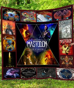 Customized Mastodon Band Quilt Bedding Set for Bedroom Decor and Family Gifts