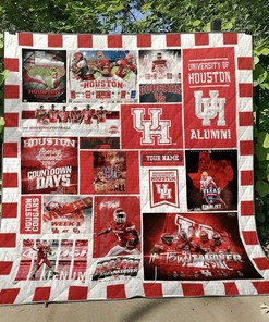Customized Ncaa Houston Cougars Bedding Set Quilt Blanket - Gifts for Fans & Bedroom Decor