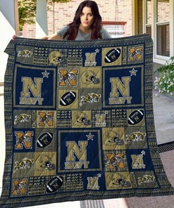 Customized Ncaa Navy Midshipmen Bedding Set Quilt Blanket - Gifts for Fans & Bedroom Decor