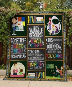 Customized School Teacher Quilt Bedding Set for Bedroom Decor and Family Gifts