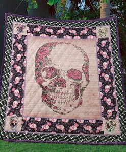 Customized Skull Bedding Set Blanket, Great for Bedroom Decor and Family Gifts