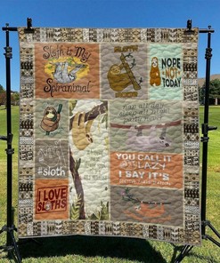 Customized Sloth Quilt Bedding Set Blanket, Great for Bedroom Decoration and Family Gifts