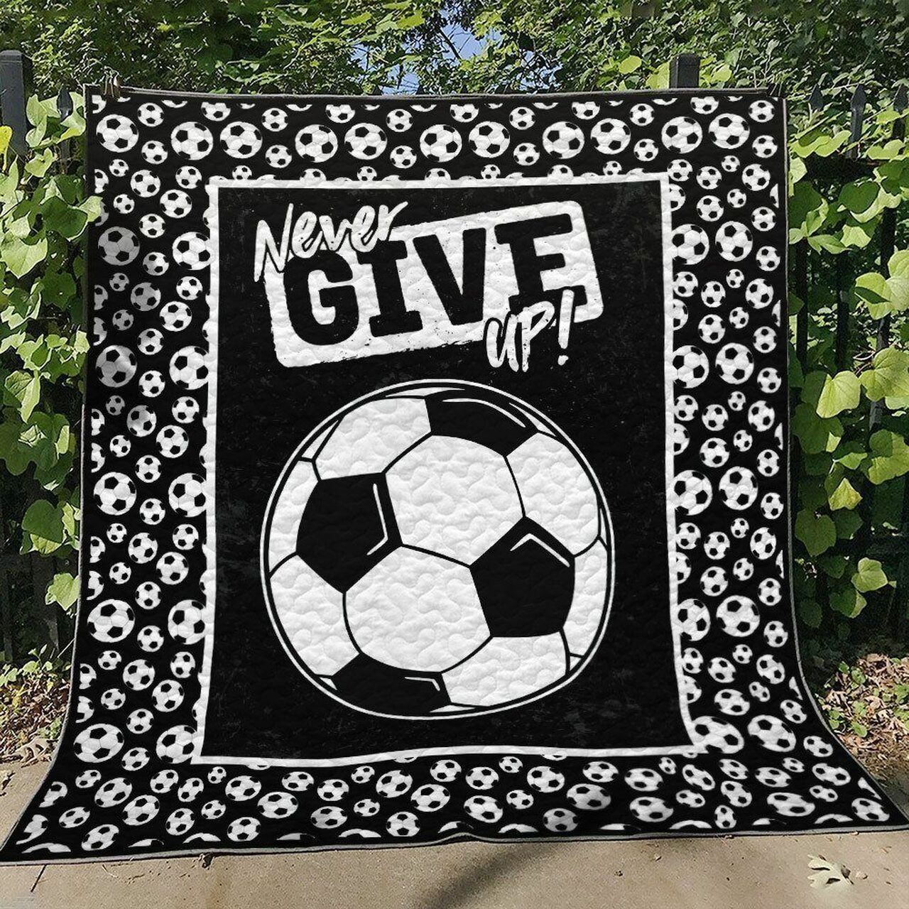 Customized Soccer Quilt Bedding Set for Picnic Hobby and Family Gifts