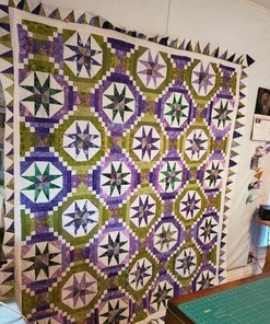 Customized Stars Pattern Quilt Bed Set Blanket, Great for Bedroom Decoration and Family Gifts
