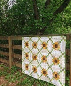 Customized Sunflower Quilt Blanket Bedding Set for Home and Picnic