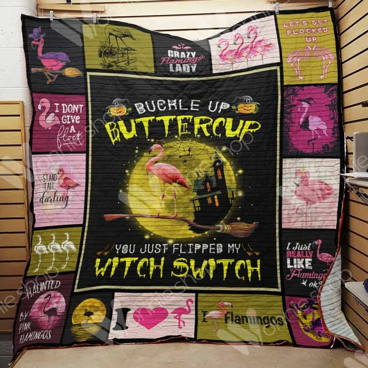 Cute Flamingo Quilt Bedding Set Blanket for Cozy Home Decoration - Family Gifts