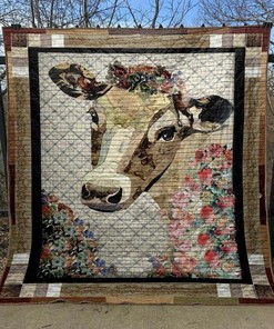Cute Personalized Calf Quilt Bedding Set Perfect for Bedroom Decor and Family Gifts