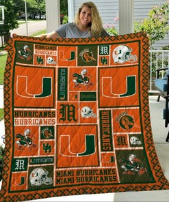 Cute Personalized Hurricanes Quilt Bedding Set Suitable for Home Decoration and Family Gifts