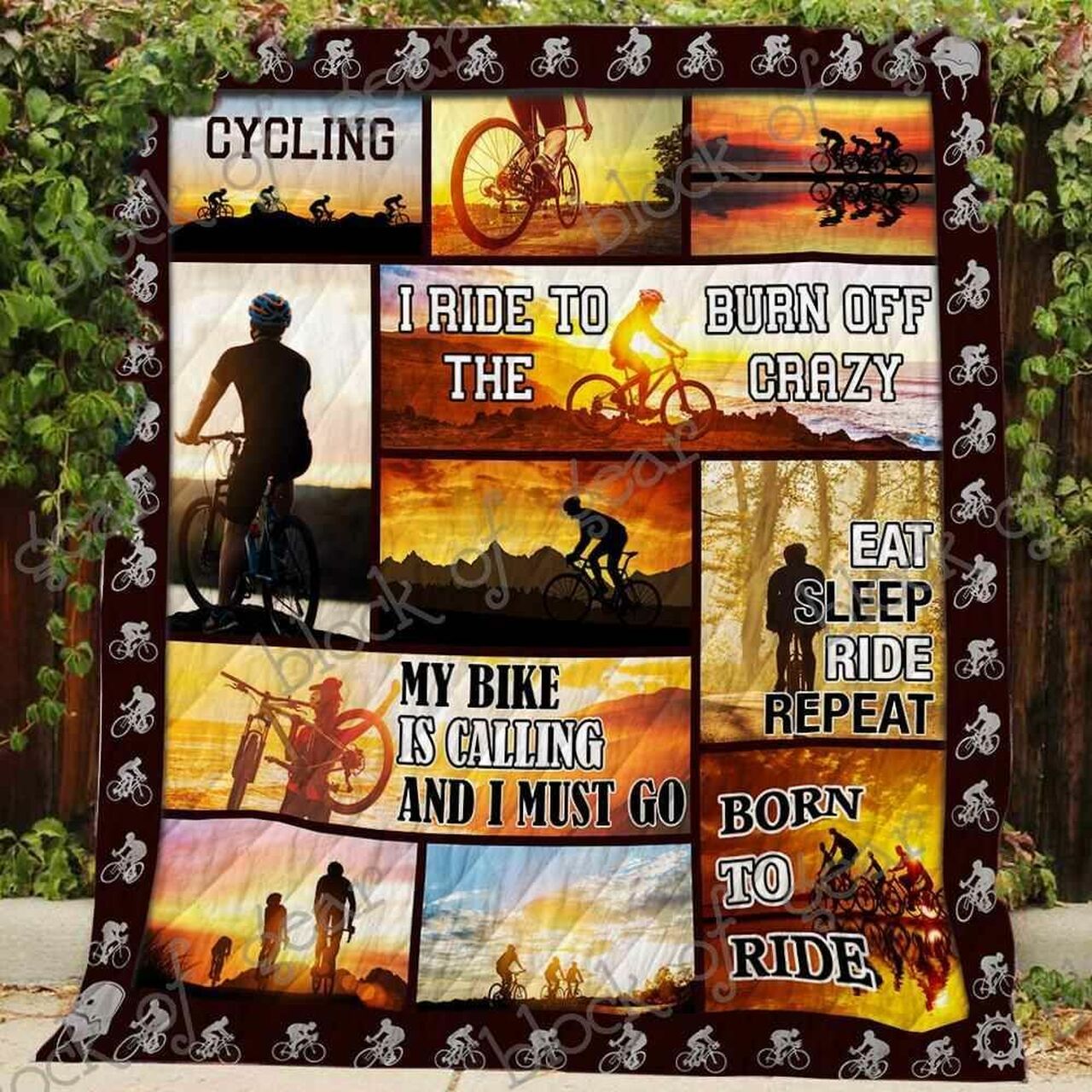 Cycling Has Changed My Life Blanket Quilt Bedding Set for Picnic and Family Gifts