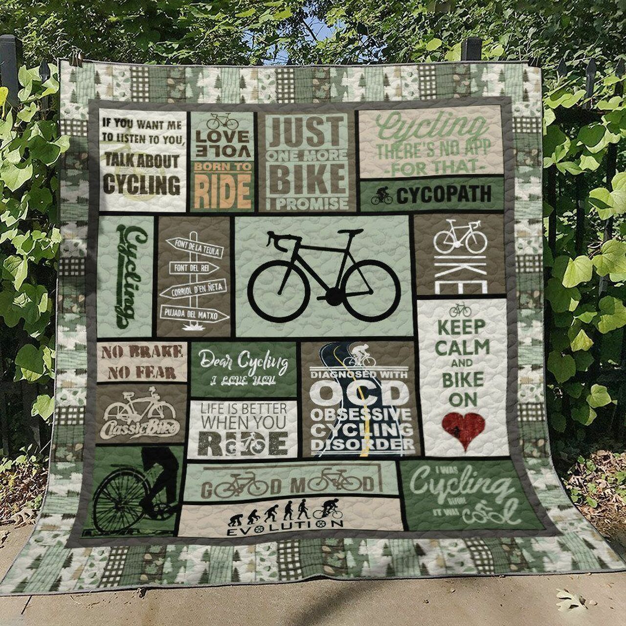 Cycling Quilt Bedding Set Bedroom Decor for Housewarming Gifts