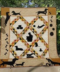 Dachshund Bl120712 Personalized Quilt Bedding Set for Home Decoration, Gifts for Family