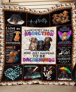 Dachshund Personalized Quilt Bedding Set, Suitable for Home Decoration and Family Gifts