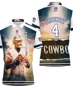 Dak Prescott Dallas Cowboys 3D Polo Shirt
