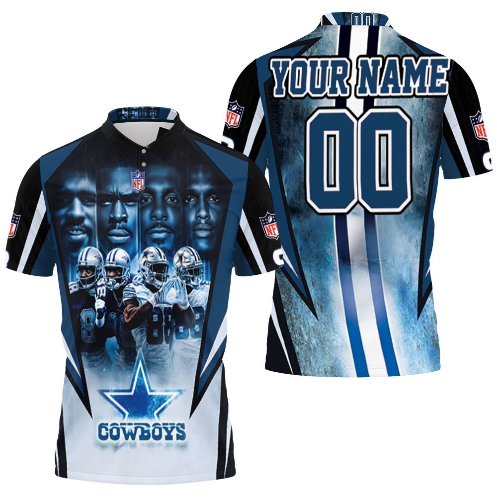 Dallas Cowboys 88 Drew Pearson Michael Irvin Dez Bryant Ceedee Lamb 3D Personalized Polo Shirt