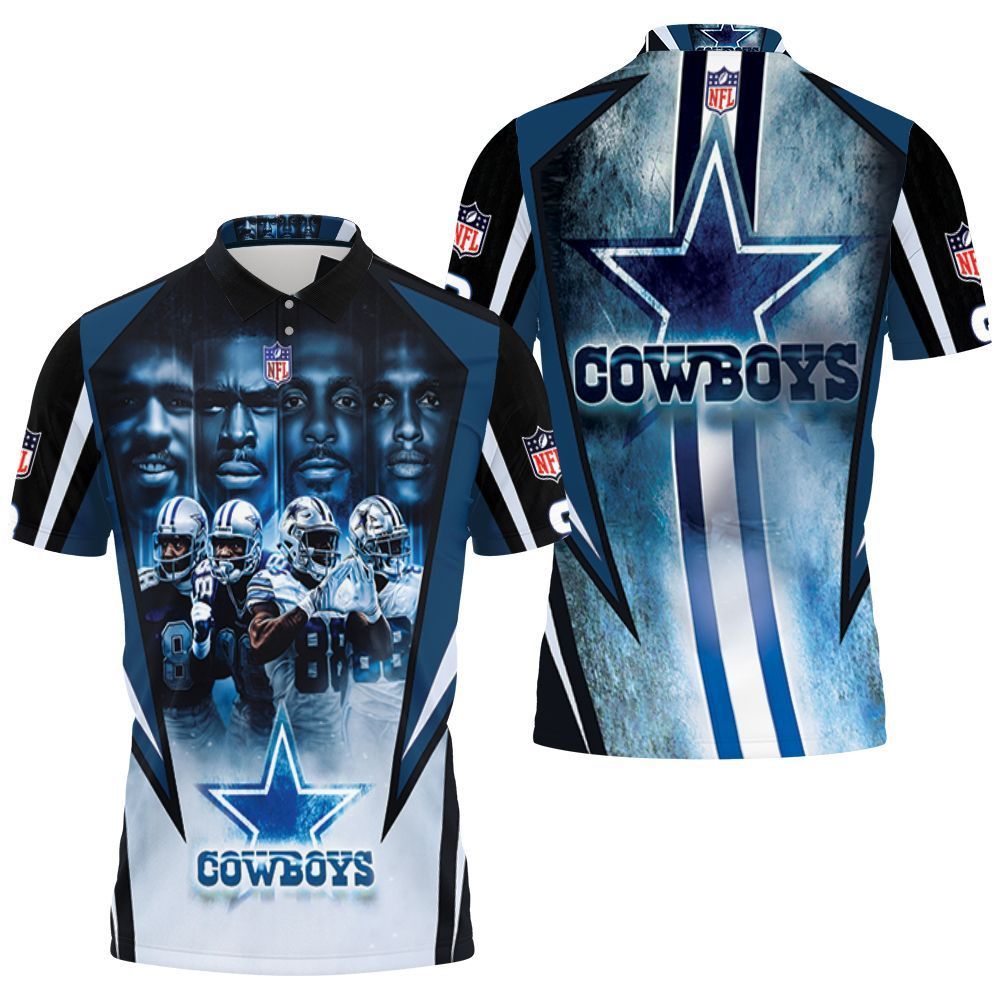 Dallas Cowboys 88 Drew Pearson Michael Irvin Dez Bryant Ceedee Lamb 3D Polo Shirt