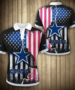 Dallas Cowboys American Flag Polo Shirt