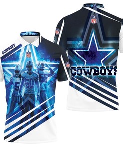 Dallas Cowboys Jaylon Smith 54 Sean Lee 50 Leighton Vander Esch 55 3D Polo Shirt